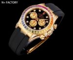 N Factory Rolex Daytona Rainbow Diamond Bezel 40mm 7750/4310/4131 Movement Watch